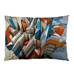 Abstraction Imagination City District Building Graffiti Pillow Case