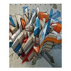 Abstraction Imagination City District Building Graffiti Shower Curtain 60  x 72  (Medium) 