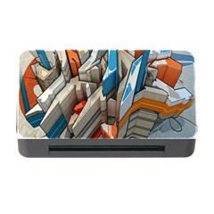 Abstraction Imagination City District Building Graffiti Memory Card Reader with CF