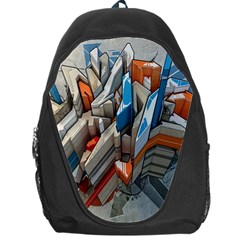 Abstraction Imagination City District Building Graffiti Backpack Bag