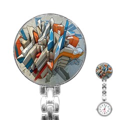 Abstraction Imagination City District Building Graffiti Stainless Steel Nurses Watch