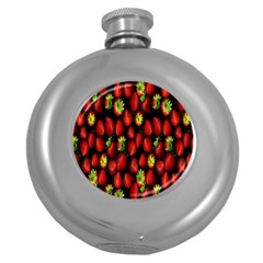 Berry Strawberry Many Round Hip Flask (5 Oz)