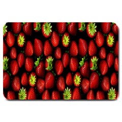 Berry Strawberry Many Large Doormat  by Simbadda