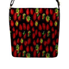 Berry Strawberry Many Flap Messenger Bag (l)  by Simbadda