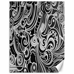 Black White Pattern Shape Patterns Canvas 12  X 16  