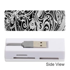 Black White Pattern Shape Patterns Memory Card Reader (stick)  by Simbadda