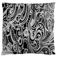 Black White Pattern Shape Patterns Standard Flano Cushion Case (two Sides) by Simbadda