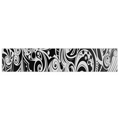 Black White Pattern Shape Patterns Flano Scarf (small) by Simbadda