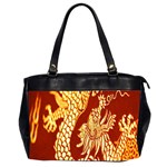 Fabric Pattern Dragon Embroidery Texture Office Handbags (2 Sides)  Front