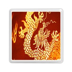 Fabric Pattern Dragon Embroidery Texture Memory Card Reader (square)  by Simbadda