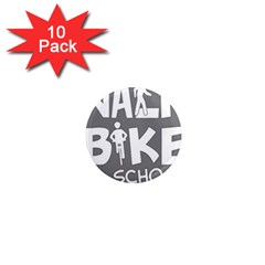 Bicycle Walk Bike School Sign Grey 1  Mini Magnet (10 Pack)  by Alisyart