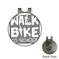 Bicycle Walk Bike School Sign Grey Hat Clips With Golf Markers