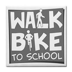 Bicycle Walk Bike School Sign Grey Face Towel