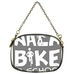 Bicycle Walk Bike School Sign Grey Chain Purses (Two Sides)  Back