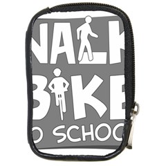 Bicycle Walk Bike School Sign Grey Compact Camera Cases