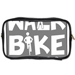 Bicycle Walk Bike School Sign Grey Toiletries Bags Front