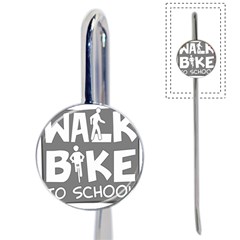 Bicycle Walk Bike School Sign Grey Book Mark