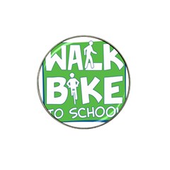 Bicycle Walk Bike School Sign Green Blue Hat Clip Ball Marker by Alisyart