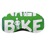Bicycle Walk Bike School Sign Green Blue Sleeping Masks Front