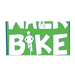 Bicycle Walk Bike School Sign Green Blue Satin Wrap by Alisyart