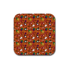 Wine Cheede Fruit Purple Yellow Orange Rubber Coaster (square)  by Alisyart