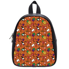 Wine Cheede Fruit Purple Yellow Orange School Bags (small) 