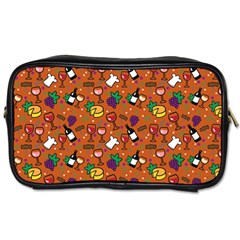 Wine Cheede Fruit Purple Yellow Orange Toiletries Bags 2-side