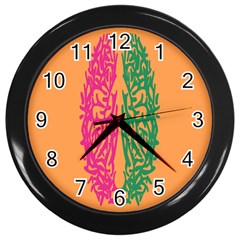 Brian Pink Green Orange Smart Wall Clocks (black)