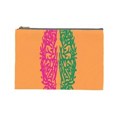 Brian Pink Green Orange Smart Cosmetic Bag (large) 