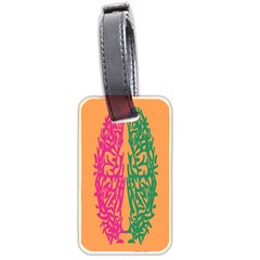 Brian Pink Green Orange Smart Luggage Tags (two Sides) by Alisyart