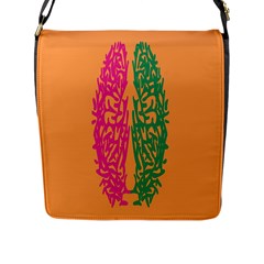 Brian Pink Green Orange Smart Flap Messenger Bag (l)  by Alisyart