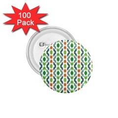 Chevron Wave Green Orange 1 75  Buttons (100 Pack) 