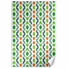 Chevron Wave Green Orange Canvas 24  X 36  by Alisyart