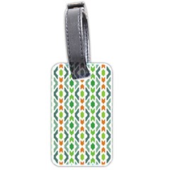 Chevron Wave Green Orange Luggage Tags (two Sides) by Alisyart