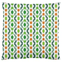 Chevron Wave Green Orange Large Cushion Case (one Side)