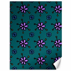 Blue Purple Floral Flower Sunflower Frame Canvas 36  X 48  