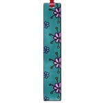 Blue Purple Floral Flower Sunflower Frame Large Book Marks Front