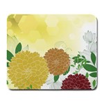 Abstract Flowers Sunflower Gold Red Brown Green Floral Leaf Frame Large Mousepads Front