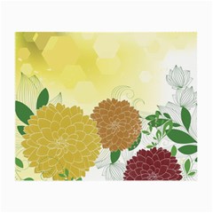 Abstract Flowers Sunflower Gold Red Brown Green Floral Leaf Frame Small Glasses Cloth by Alisyart