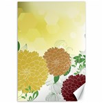 Abstract Flowers Sunflower Gold Red Brown Green Floral Leaf Frame Canvas 12  x 18   11.88 x17.36  Canvas - 1