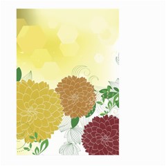 Abstract Flowers Sunflower Gold Red Brown Green Floral Leaf Frame Large Garden Flag (two Sides) by Alisyart