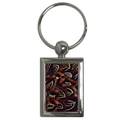 Feathers Bird Black Key Chains (rectangle)  by Simbadda