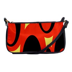 Circle Eye Black Red Yellow Shoulder Clutch Bags by Alisyart