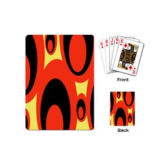 Circle Eye Black Red Yellow Playing Cards (mini)  by Alisyart