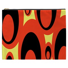 Circle Eye Black Red Yellow Cosmetic Bag (xxxl) 