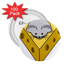 Cheese Mose Yellow Grey 2 25  Buttons (100 Pack)  by Alisyart