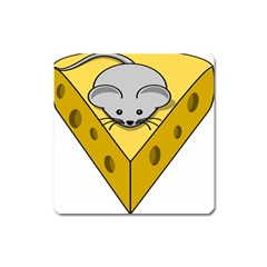 Cheese Mose Yellow Grey Square Magnet by Alisyart