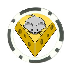 Cheese Mose Yellow Grey Poker Chip Card Guard