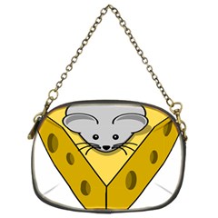 Cheese Mose Yellow Grey Chain Purses (two Sides) 