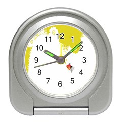 Fish Underwater Yellow White Travel Alarm Clocks by Simbadda